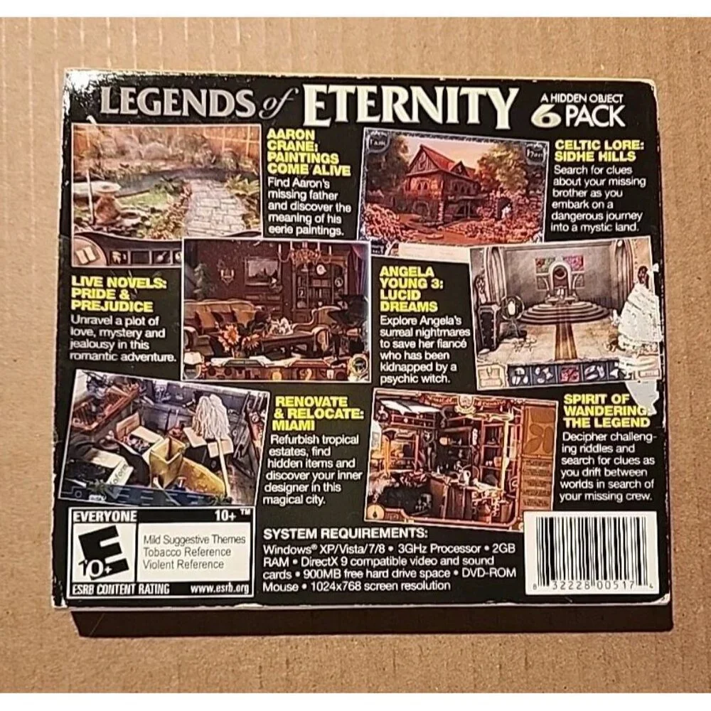 Legends of Eternity 6 Pack Hidden Object Exciting Thrilling Exotic Intriguing